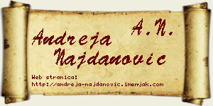 Andreja Najdanović vizit kartica